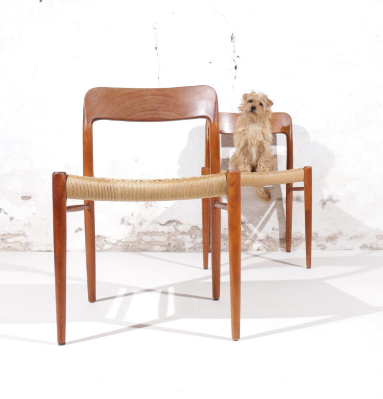 2 Danish Design Niels Otto Moller Model 75 Dining Chairs JL Moller Møbelfabrik