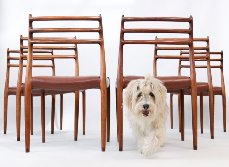 Set of 6 Mid-century Design Niels Møller Model 78 Rosewood Dining Chairs