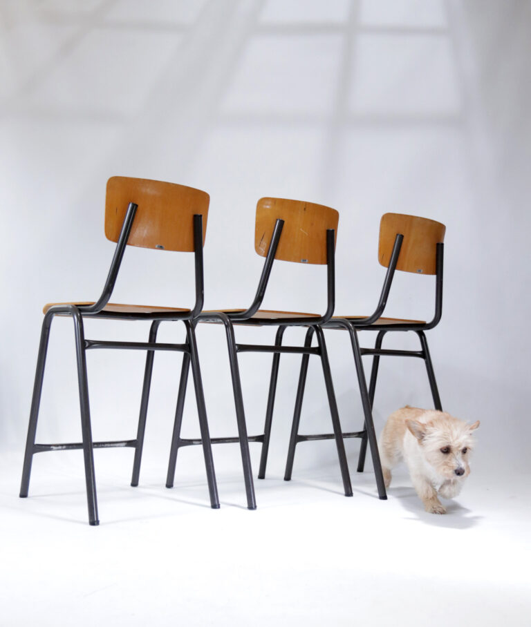 Vintage Design Hoge Schoolstoelen Werkkrukken Schoolkrukken Barkrukken 1984
