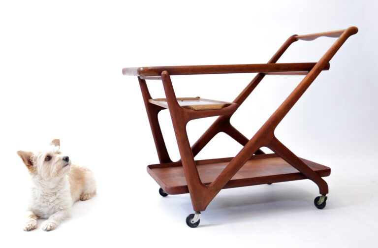 Cedar Midcentury Tea Trolley Cesare Lacca for Cassina