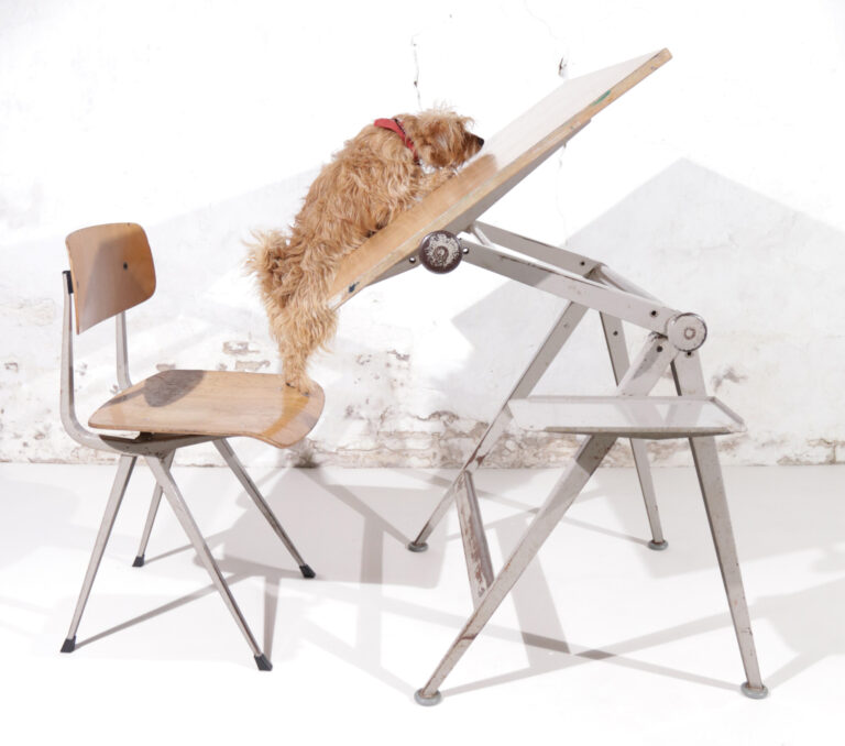 Set Reply Architect Drafting Table Friso Kramer / Wim Rietveld & Result Chair