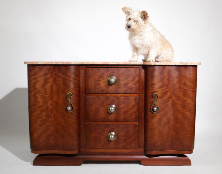 Art Deco Design Dressoir Sideboard Buffet Roze Marmer