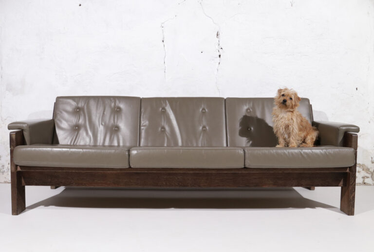 Dutch Design Mid-century Modern Martin Visser Sofa Leather Wenge