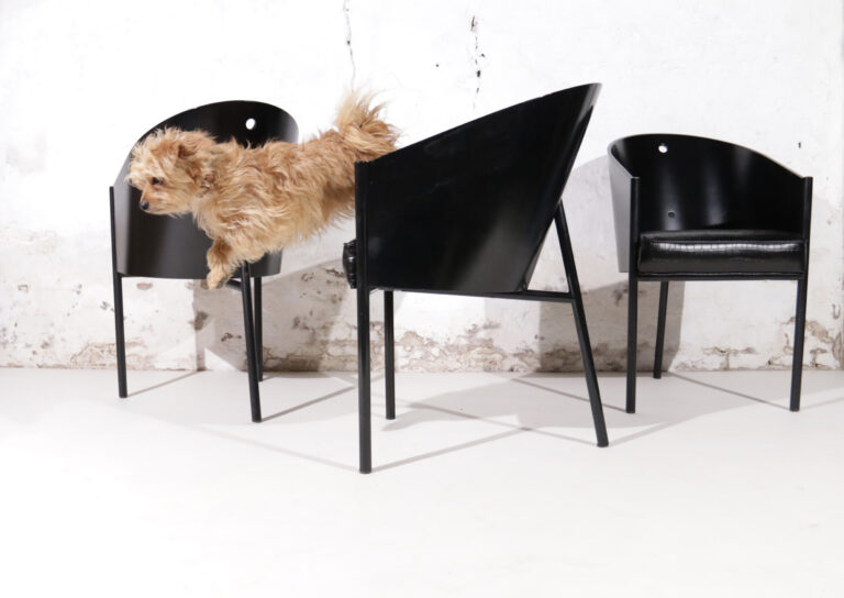 Set of 9 Philippe Starck Costes chairs Aleph Ubik 1980s Postmodern