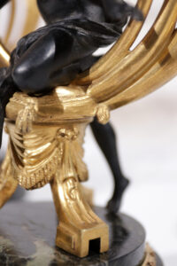 Paar Franse Empire kandelaars verguld brons 1810 – foto 8
