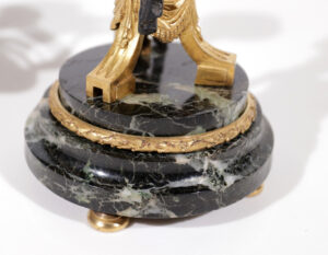 Paar Franse Empire kandelaars verguld brons 1810 – foto 14