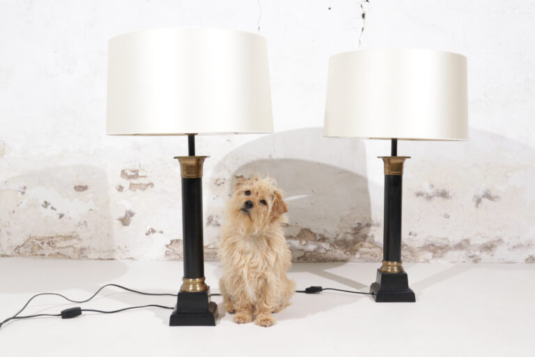 Een set van 2 Hollywood Regency style tafellampen