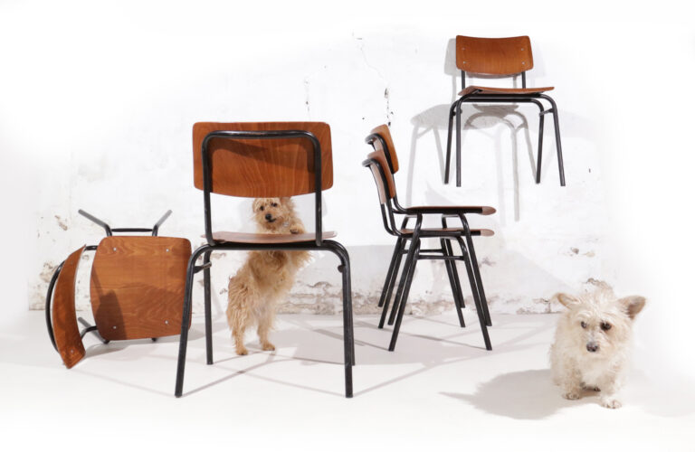 Industrieel Vintage Schoolstoelen Pagholz Ahrend