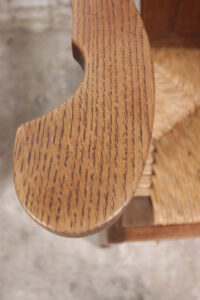 Brutalist eiken loungestoelen biezen zitting 1935 – foto 12