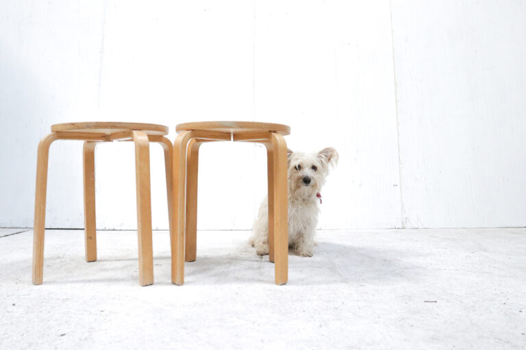 2 Vintage Alvar Aalto Stijl Krukken