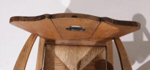 Paar brutalist eiken troonstoelen biezen zitting jaren 30 – foto 19