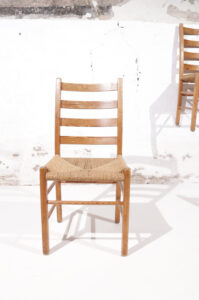 Scandinavische grenen stoelen zeegras zitting jaren 60 – foto 10