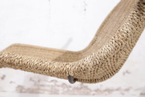 Tom Dixon Bolide rocking chaise zeegras staal 1991 – foto 13
