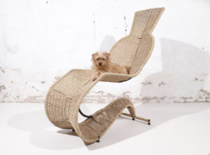 Tom Dixon Bolide rocking chaise zeegras staal 1991 – foto 19