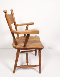 Brutalist eiken haardstoel wabi-sabi fauteuil – foto 6