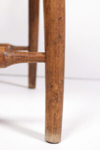 Brutalist eiken haardstoel wabi-sabi fauteuil – foto 7