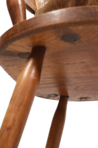 Brutalist eiken haardstoel wabi-sabi fauteuil – foto 8