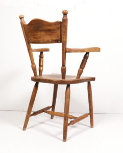 Brutalist eiken haardstoel wabi-sabi fauteuil – foto 9