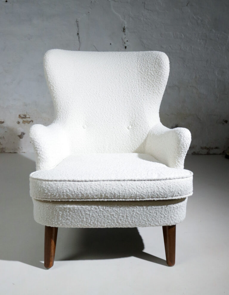 Mid century Danish Cabinetmaker 1950s Boucle Armchair / Lounge chair