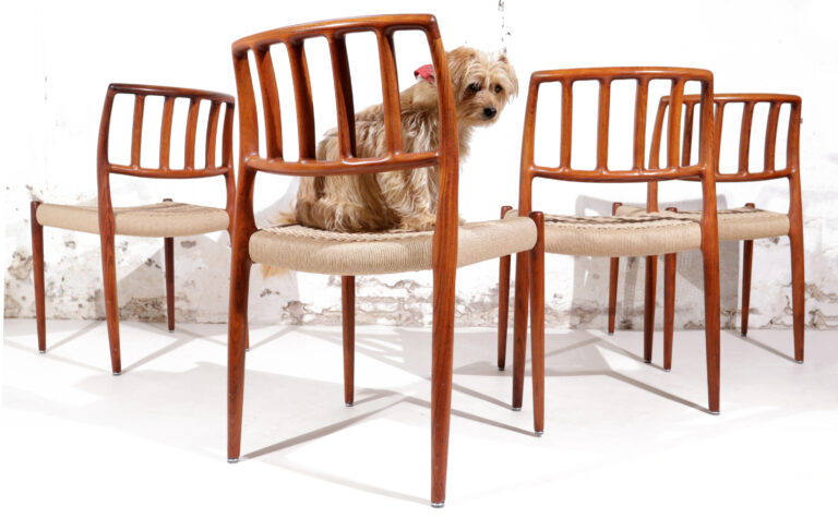 Set of 4 Niels Moller Model 83 Rosewood Dining Chairs, Denmark, 1975