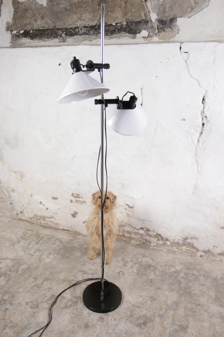 Stilnovo Milano Vloerlamp 2 lichtbronnen jaren 80