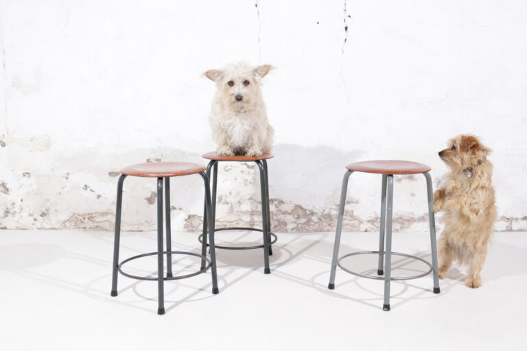 Industrieel Vintage metalen atelier krukken tabourets