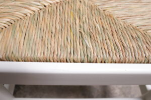 Witte biezen eetkamerstoelen Vico Magistretti Perriand stijl jaren 70 – foto 17