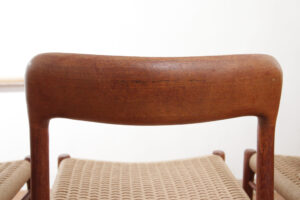Niels Otto Møller model 75 teak eetkamerstoelen papercord – foto 3