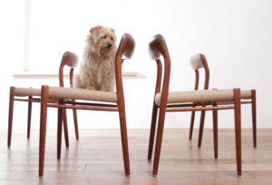 Niels Otto Møller model 75 teak eetkamerstoelen papercord – foto 11