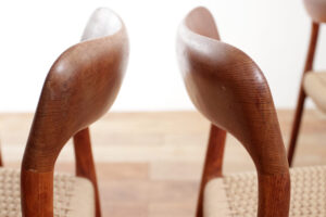 Niels Otto Møller model 75 teak eetkamerstoelen papercord – foto 13