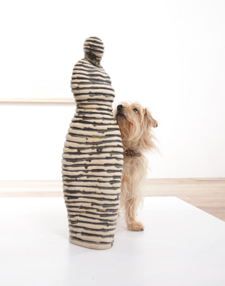 Andrea Dogterom Ceramic Sculpture Women in Stripes
