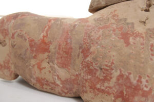 Chinees aardewerk paard met losse kop in Han-stijl, beschilderd terracotta – foto 14