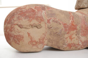 Chinees aardewerk paard met losse kop in Han-stijl, beschilderd terracotta – foto 15