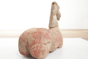 Chinees aardewerk paard met losse kop in Han-stijl, beschilderd terracotta – foto 7