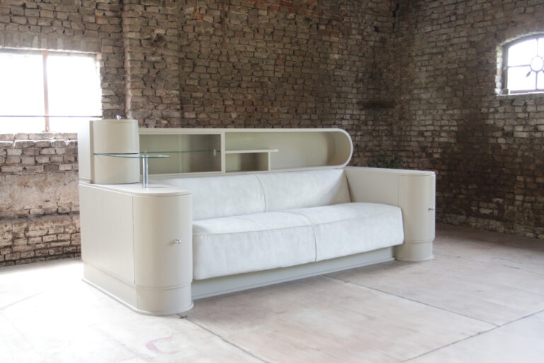 Timeless Elegance: Art Deco Sofa from 1920s France, Recently Upholstered Ivory