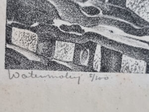 Litho standerdmolen stippeltechniek gesigneerd genummerd 5-100 – foto 4