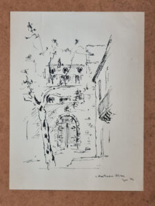 Pentekening Chateau de Blois inkt 1962 – foto 1