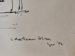 Pentekening Chateau de Blois inkt 1962 – foto 3