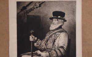 Ets Yeoman of the Guard Waltner naar Millais L Art 1878 – hoofdfoto