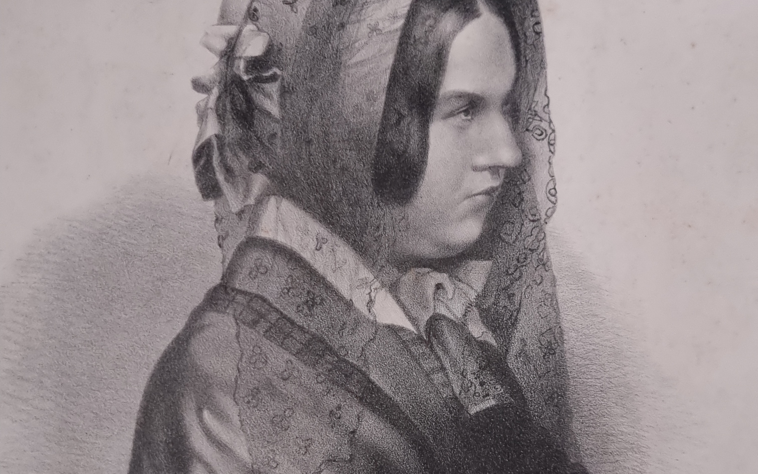 Litho portret Maria Manning 1849 daguerreotypie Laroche – hoofdfoto