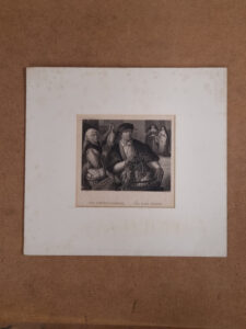 Staalgravure The Game Dealer French naar Pieter Aertsen Belvedere – foto 1