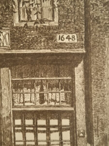 Prent Amsterdamse gevel Anno 1648 gesigneerd D F Eberhardt – foto 7