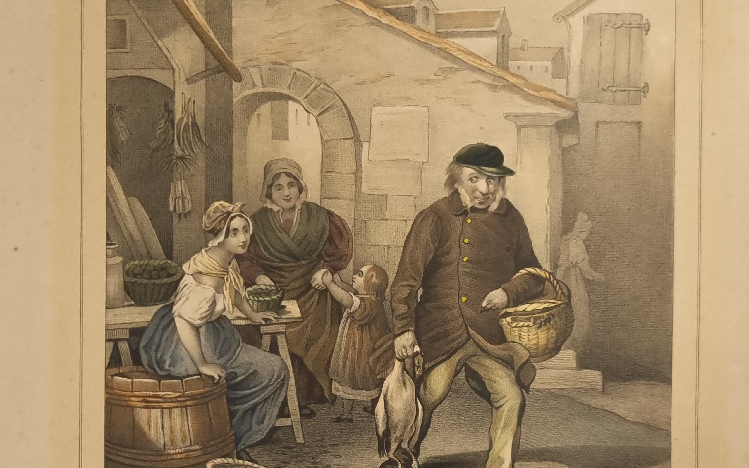 Ingekleurde litho goodnatured husband Jos Scholz Mainz – hoofdfoto