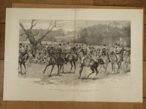 Houtgravure Empress of Austria hunting field The Graphic 1881 Sisi – foto 1