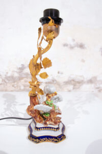 Giulia Mangani porseleinen tafellamp met duif en vergulde bladeren – foto 2