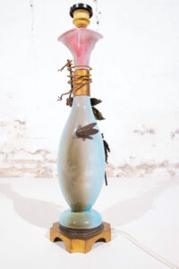 Art nouveau Jugendstil vaaslamp brons vlieg hop – foto 3
