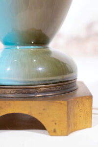 Art nouveau Jugendstil vaaslamp brons vlieg hop – foto 8