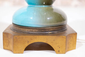 Art nouveau Jugendstil vaaslamp brons vlieg hop – foto 10