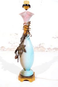 Art nouveau Jugendstil vaaslamp brons vlieg hop – foto 11