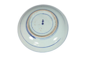 Chinees blauw-wit bord stralenmotief 19e eeuw – foto 4